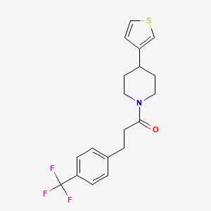 1-(4-(Thiophen-3-yl)piperidin-1-yl)-3-(4-(trifluoromethyl)phenyl)propan-1-one