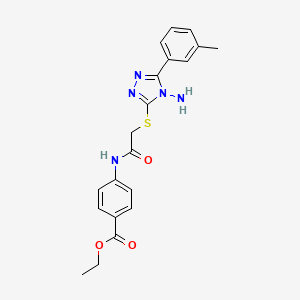Ethyl 4-[[2-[[4-amino-5-(3-methylphenyl)-1,2,4-triazol-3-yl]sulfanyl]acetyl]amino]benzoate