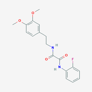 molecular formula C18H19FN2O4 B2785569 N'-[2-(3,4-dimethoxyphenyl)ethyl]-N-(2-fluorophenyl)ethanediamide CAS No. 330592-25-1