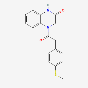 4-(2-(4-(methylthio)phenyl)acetyl)-3,4-dihydroquinoxalin-2(1H)-one