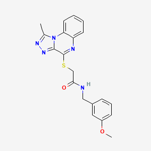 molecular formula C20H19N5O2S B2785576 N-[(3-METHOXYPHENYL)METHYL]-2-({1-METHYL-[1,2,4]TRIAZOLO[4,3-A]QUINOXALIN-4-YL}SULFANYL)ACETAMIDE CAS No. 1358707-84-2