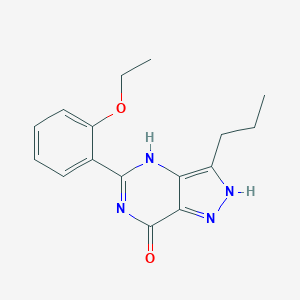 molecular formula C16H18N4O2 B027856 5-(2-Ethoxyphenyl)-3-propyl-1,6-dihydro-7H-pyrazolo[4,3-d]pyrimidin-7-one CAS No. 139756-30-2