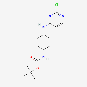 molecular formula C15H23ClN4O2 B2785604 tert-Butyl (trans-4-((2-chloropyrimidin-4-yl)amino)cyclohexyl)carbamate CAS No. 1289386-80-6