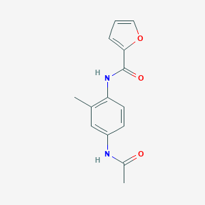 molecular formula C14H14N2O3 B278562 N-[4-(acetylamino)-2-methylphenyl]-2-furamide 