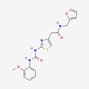 N-(furan-2-ylmethyl)-2-(2-(3-(2-methoxyphenyl)ureido)thiazol-4-yl)acetamide