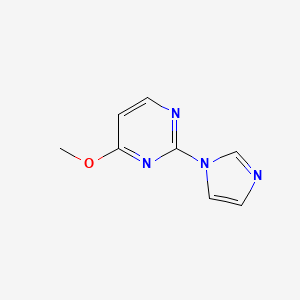 molecular formula C8H8N4O B2785630 2-(1H-Imidazol-1-yl)-4-methoxypyrimidine CAS No. 114849-12-6