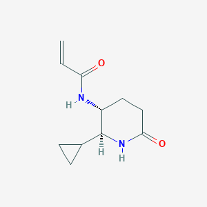 molecular formula C11H16N2O2 B2785631 N-[(2S,3R)-2-Cyclopropyl-6-oxopiperidin-3-yl]prop-2-enamide CAS No. 2305568-23-2