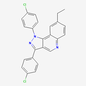 1,3-bis(4-chlorophenyl)-8-ethyl-1H-pyrazolo[4,3-c]quinoline