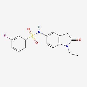 N-(1-ethyl-2-oxoindolin-5-yl)-3-fluorobenzenesulfonamide