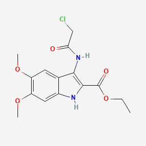 molecular formula C15H17ClN2O5 B2785654 ethyl 3-(2-chloroacetamido)-5,6-dimethoxy-1H-indole-2-carboxylate CAS No. 843619-70-5