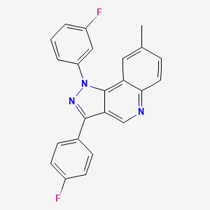 1-(3-fluorophenyl)-3-(4-fluorophenyl)-8-methyl-1H-pyrazolo[4,3-c]quinoline