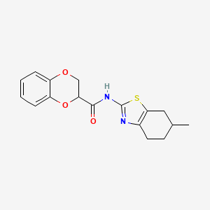 N-(6-methyl-4,5,6,7-tetrahydrobenzo[d]thiazol-2-yl)-2,3-dihydrobenzo[b][1,4]dioxine-2-carboxamide