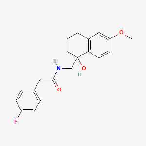 2-(4-fluorophenyl)-N-((1-hydroxy-6-methoxy-1,2,3,4-tetrahydronaphthalen-1-yl)methyl)acetamide