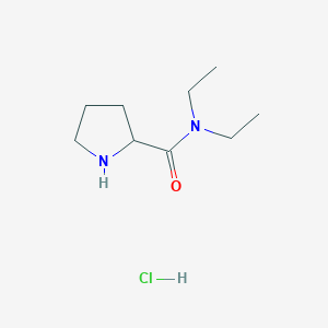 molecular formula C9H19ClN2O B2785703 N,N-diethylpyrrolidine-2-carboxamide hydrochloride CAS No. 1048649-03-1