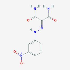 molecular formula C9H9N5O4 B2785704 2-[2-(3-NITROPHENYL)HYDRAZIN-1-YLIDENE]PROPANEDIAMIDE CAS No. 896061-92-0