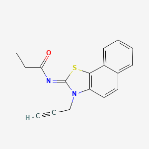 molecular formula C17H14N2OS B2785706 N-[(2Z)-3-(prop-2-yn-1-yl)-2H,3H-naphtho[2,1-d][1,3]thiazol-2-ylidene]propanamide CAS No. 868674-38-8