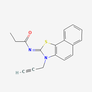 molecular formula C17H14N2OS B2785706 N-(3-prop-2-ynylbenzo[g][1,3]benzothiazol-2-ylidene)propanamide CAS No. 868674-38-8