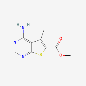 molecular formula C9H9N3O2S B2785708 methyl 4-amino-5-methylthieno[2,3-d]pyrimidine-6-carboxylate CAS No. 725700-01-6