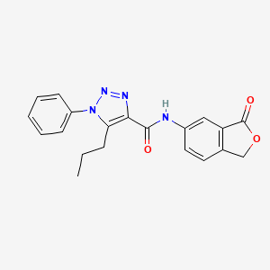 N-(3-oxo-1,3-dihydro-2-benzofuran-5-yl)-1-phenyl-5-propyl-1H-1,2,3-triazole-4-carboxamide