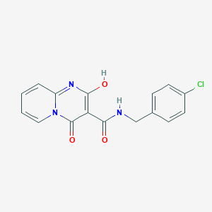 molecular formula C16H12ClN3O3 B2785715 N-(4-chlorobenzyl)-2-hydroxy-4-oxo-4H-pyrido[1,2-a]pyrimidine-3-carboxamide CAS No. 886900-07-8