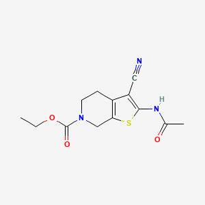 ethyl 2-acetamido-3-cyano-4,5-dihydrothieno[2,3-c]pyridine-6(7H)-carboxylate