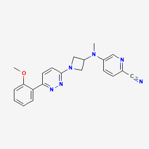 5-[[1-[6-(2-Methoxyphenyl)pyridazin-3-yl]azetidin-3-yl]-methylamino]pyridine-2-carbonitrile
