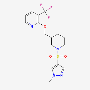 2-[[1-(1-Methylpyrazol-4-yl)sulfonylpiperidin-3-yl]methoxy]-3-(trifluoromethyl)pyridine