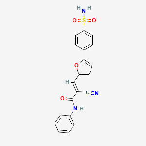 (2E)-2-cyano-N-phenyl-3-[5-(4-sulfamoylphenyl)furan-2-yl]prop-2-enamide