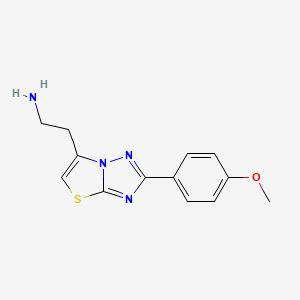 2-(2-(4-Methoxyphenyl)thiazolo[3,2-b][1,2,4]triazol-6-yl)ethanamine