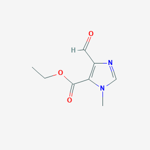 molecular formula C8H10N2O3 B2785740 ethyl 4-formyl-1-methyl-1H-imidazole-5-carboxylate CAS No. 2111324-86-6