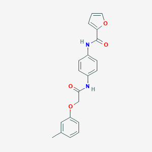 molecular formula C20H18N2O4 B278582 N-{4-[2-(3-METHYLPHENOXY)ACETAMIDO]PHENYL}FURAN-2-CARBOXAMIDE 