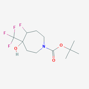 tert-Butyl 5-fluoro-4-hydroxy-4-(trifluoromethyl)azepane-1-carboxylate