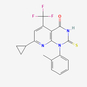 7-Cyclopropyl-2-mercapto-1-(o-tolyl)-5-(trifluoromethyl)pyrido[2,3-d]pyrimidin-4(1H)-one