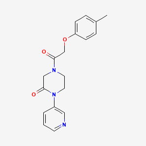 4-[2-(4-Methylphenoxy)acetyl]-1-(pyridin-3-yl)piperazin-2-one