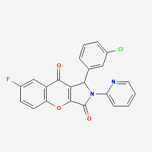 1-(3-Chlorophenyl)-7-fluoro-2-(pyridin-2-yl)-1,2-dihydrochromeno[2,3-c]pyrrole-3,9-dione