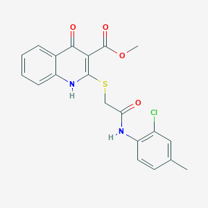 Methyl 2-((2-((2-chloro-4-methylphenyl)amino)-2-oxoethyl)thio)-4-oxo-1,4-dihydroquinoline-3-carboxylate