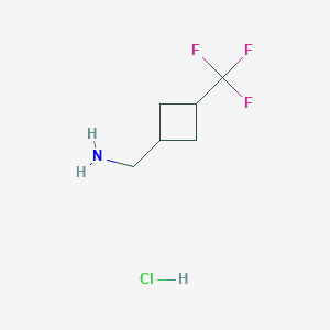 molecular formula C6H11ClF3N B2785857 rac-1-[(1s,3s)-3-(trifluoromethyl)cyclobutyl]methanaminehydrochloride,cis CAS No. 2243513-08-6