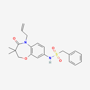 N-(5-allyl-3,3-dimethyl-4-oxo-2,3,4,5-tetrahydrobenzo[b][1,4]oxazepin-8-yl)-1-phenylmethanesulfonamide