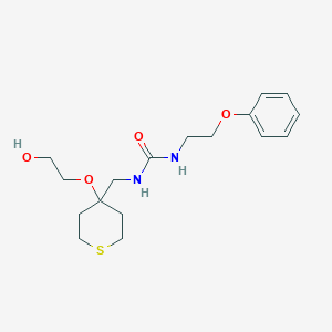 1-((4-(2-hydroxyethoxy)tetrahydro-2H-thiopyran-4-yl)methyl)-3-(2-phenoxyethyl)urea