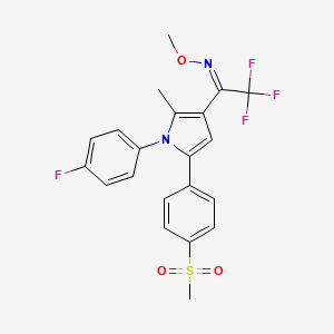 (E)-methoxy({2,2,2-trifluoro-1-[1-(4-fluorophenyl)-5-(4-methanesulfonylphenyl)-2-methyl-1H-pyrrol-3-yl]ethylidene})amine