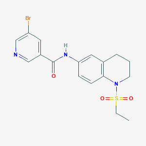 5-bromo-N-(1-(ethylsulfonyl)-1,2,3,4-tetrahydroquinolin-6-yl)nicotinamide