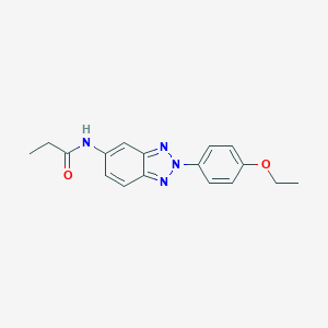 molecular formula C17H18N4O2 B278587 N-[2-(4-ethoxyphenyl)-2H-1,2,3-benzotriazol-5-yl]propanamide 