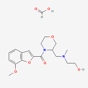 (3-(((2-Hydroxyethyl)(methyl)amino)methyl)morpholino)(7-methoxybenzofuran-2-yl)methanone formate