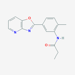 molecular formula C16H15N3O2 B278588 N-[2-methyl-5-([1,3]oxazolo[4,5-b]pyridin-2-yl)phenyl]propanamide 