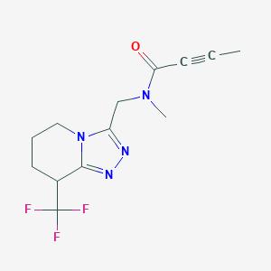 N-Methyl-N-[[8-(trifluoromethyl)-5,6,7,8-tetrahydro-[1,2,4]triazolo[4,3-a]pyridin-3-yl]methyl]but-2-ynamide