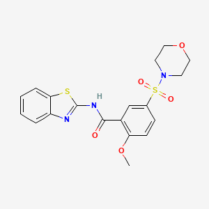 N-1,3-benzothiazol-2-yl-2-methoxy-5-(4-morpholinylsulfonyl)benzamide