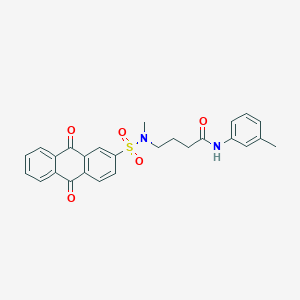 4-(N-methyl-9,10-dioxo-9,10-dihydroanthracene-2-sulfonamido)-N-(m-tolyl)butanamide