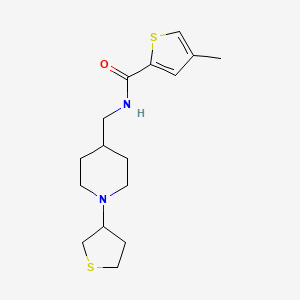 4-methyl-N-((1-(tetrahydrothiophen-3-yl)piperidin-4-yl)methyl)thiophene-2-carboxamide