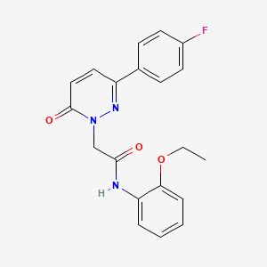 molecular formula C20H18FN3O3 B2785898 N-(2-ethoxyphenyl)-2-[3-(4-fluorophenyl)-6-oxo-1,6-dihydropyridazin-1-yl]acetamide CAS No. 922970-82-9