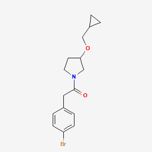 2-(4-Bromophenyl)-1-(3-(cyclopropylmethoxy)pyrrolidin-1-yl)ethanone